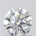 0.50 Carats, Round with Excellent Cut, E Color, SI1 Clarity and Certified by GIA