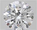 0.70 Carats, Round with Excellent Cut, D Color, VVS2 Clarity and Certified by GIA