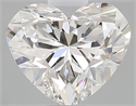 0.44 Carats, Heart G Color, VS1 Clarity and Certified by GIA