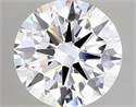 Lab Created Diamond 2.68 Carats, Round with ideal Cut, D Color, vvs2 Clarity and Certified by IGI