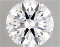 Lab Created Diamond 2.24 Carats, Round with ideal Cut, D Color, vvs1 Clarity and Certified by IGI