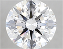 Lab Created Diamond 2.01 Carats, Round with ideal Cut, E Color, vs1 Clarity and Certified by IGI