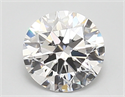 Lab Created Diamond 1.61 Carats, Round with ideal Cut, D Color, vvs2 Clarity and Certified by IGI