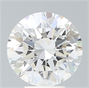 Lab Created Diamond 5.24 Carats, Round with Excellent Cut, F Color, VVS2 Clarity and Certified by IGI
