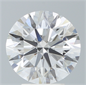 Lab Created Diamond 3.93 Carats, Round with Excellent Cut, F Color, VVS2 Clarity and Certified by IGI