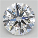 Lab Created Diamond 3.20 Carats, Round with ideal Cut, D Color, vvs2 Clarity and Certified by IGI