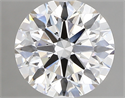 Lab Created Diamond 2.34 Carats, Round with ideal Cut, G Color, vvs2 Clarity and Certified by IGI