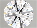 Lab Created Diamond 2.21 Carats, Round with ideal Cut, D Color, vvs1 Clarity and Certified by IGI