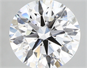 Lab Created Diamond 2.05 Carats, Round with ideal Cut, D Color, vs1 Clarity and Certified by IGI