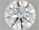 0.50 Carats, Round with Excellent Cut, F Color, SI2 Clarity and Certified by GIA