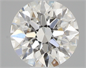 0.40 Carats, Round with Excellent Cut, H Color, VVS2 Clarity and Certified by GIA