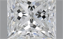 1.31 Carats, Princess F Color, VS2 Clarity and Certified by GIA