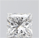 0.91 Carats, Princess D Color, VVS1 Clarity and Certified by GIA