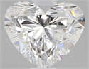 0.61 Carats, Heart D Color, VS1 Clarity and Certified by GIA