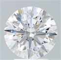 Lab Created Diamond 3.04 Carats, Round with Excellent Cut, E Color, VVS2 Clarity and Certified by IGI