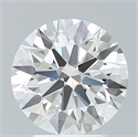 Lab Created Diamond 3.03 Carats, Round with Ideal Cut, E Color, VVS2 Clarity and Certified by IGI
