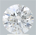 Lab Created Diamond 2.10 Carats, Round with Ideal Cut, E Color, VVS2 Clarity and Certified by IGI