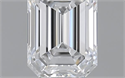 0.76 Carats, Emerald D Color, VVS1 Clarity and Certified by GIA