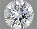 0.53 Carats, Round with Excellent Cut, E Color, IF Clarity and Certified by GIA