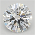 Lab Created Diamond 2.27 Carats, Round with ideal Cut, F Color, vvs2 Clarity and Certified by IGI