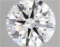 Lab Created Diamond 2.01 Carats, Round with ideal Cut, D Color, vs1 Clarity and Certified by IGI