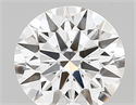 Lab Created Diamond 1.88 Carats, Round with ideal Cut, D Color, vvs2 Clarity and Certified by IGI