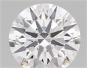 Lab Grown Diamond 1.74 Carats, Round with ideal Cut, D Color, vvs2 Clarity and Certified by IGI