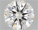 0.51 Carats, Round with Excellent Cut, G Color, VS2 Clarity and Certified by GIA