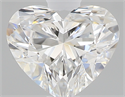 0.50 Carats, Heart F Color, IF Clarity and Certified by GIA