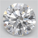 Lab Created Diamond 3.01 Carats, Round with ideal Cut, D Color, vvs2 Clarity and Certified by IGI