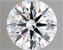 Lab Created Diamond 2.81 Carats, Round with ideal Cut, D Color, vvs2 Clarity and Certified by IGI