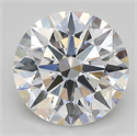Lab Created Diamond 2.07 Carats, Round with ideal Cut, F Color, vs1 Clarity and Certified by IGI