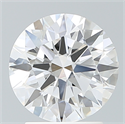 Lab Created Diamond 2.18 Carats, Round with Ideal Cut, E Color, VVS2 Clarity and Certified by IGI