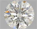 0.52 Carats, Round with Excellent Cut, J Color, SI1 Clarity and Certified by GIA
