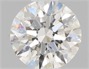 0.46 Carats, Round with Excellent Cut, I Color, IF Clarity and Certified by GIA