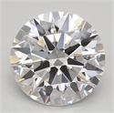 Lab Created Diamond 3.13 Carats, Round with ideal Cut, E Color, vvs1 Clarity and Certified by IGI