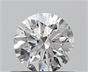 0.41 Carats, Round with Excellent Cut, F Color, IF Clarity and Certified by GIA