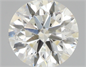 0.60 Carats, Round with Excellent Cut, J Color, SI1 Clarity and Certified by GIA