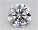 Lab Grown Diamond 1.55 Carats, Round with Ideal Cut, D Color, SI1 Clarity and Certified by IGI