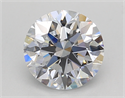 Lab Grown Diamond 1.54 Carats, Round with Ideal Cut, E Color, VVS1 Clarity and Certified by IGI