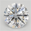 Lab Created Diamond 1.85 Carats, Round with ideal Cut, D Color, vvs2 Clarity and Certified by IGI