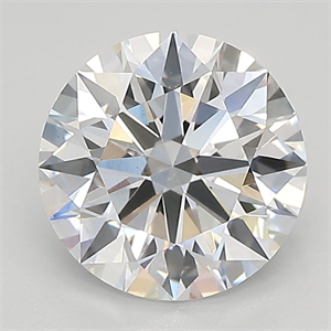 Picture of Lab Created Diamond 1.85 Carats, Round with ideal Cut, D Color, vvs2 Clarity and Certified by IGI