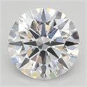 Lab Created Diamond 2.14 Carats, Round with ideal Cut, D Color, vvs2 Clarity and Certified by IGI