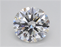 Lab Created Diamond 1.14 Carats, Round with Ideal Cut, D Color, VVS2 Clarity and Certified by IGI