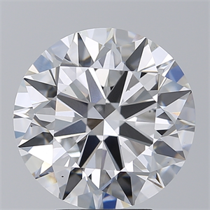 Picture of Lab Created Diamond 5.24 Carats, Round with Excellent Cut, F Color, VS2 Clarity and Certified by GIA