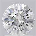 Lab Created Diamond 1.10 Carats, Round with Ideal Cut, F Color, VVS2 Clarity and Certified by IGI