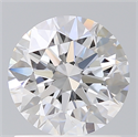Lab Created Diamond 1.21 Carats, Round with Ideal Cut, D Color, VVS2 Clarity and Certified by IGI