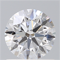 Lab Created Diamond 0.96 Carats, Round with Ideal Cut, D Color, VVS2 Clarity and Certified by IGI