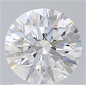 Lab Created Diamond 1.72 Carats, Round with Excellent Cut, E Color, VS1 Clarity and Certified by IGI