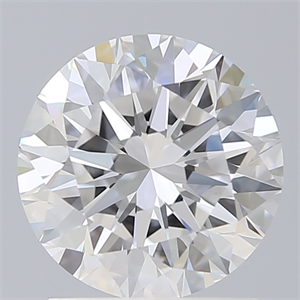 Picture of Lab Created Diamond 1.70 Carats, Round with Excellent Cut, D Color, VS1 Clarity and Certified by IGI